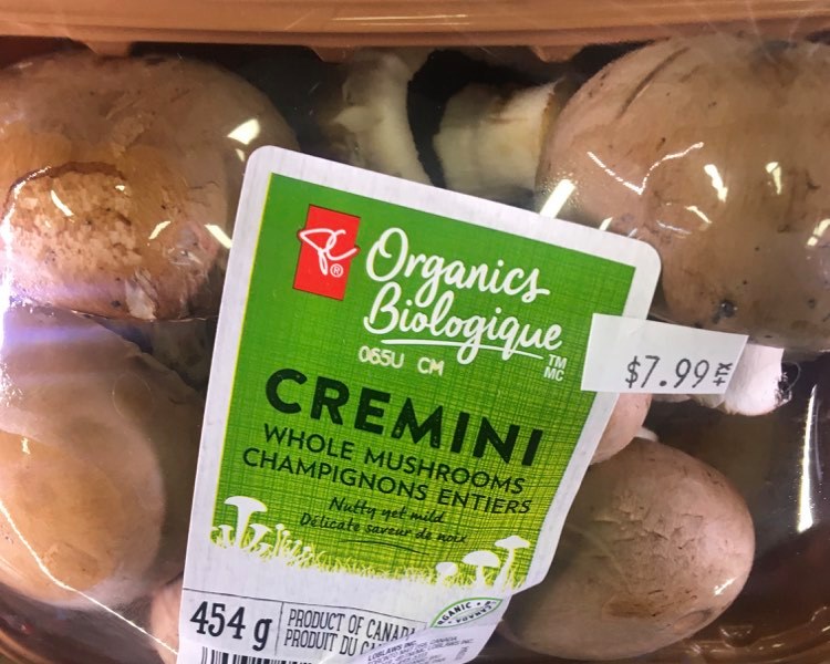 Organic Cremini whole Mushroom 454g