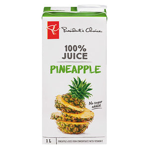 Pineapple Juice 1L 100%, President Choice