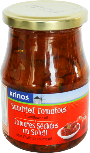 Sundried Tomatoes in sunflower oil, Krisnos 355g
