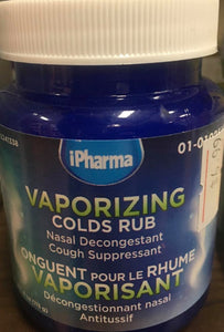 Vaporizing Cold Rub, Cough supressant & nasal decongestant ,4oz  iPharma
