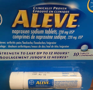 Naproxen sodium, Aleve , 220mg 20 caps