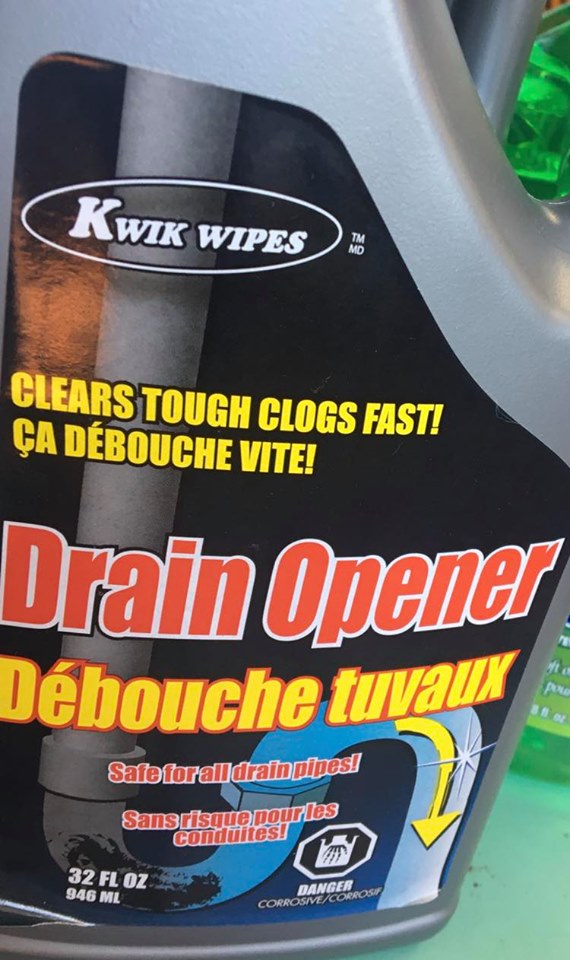 Drain Opener  Kwik Wipes 32 oz